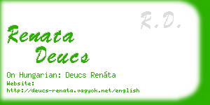 renata deucs business card